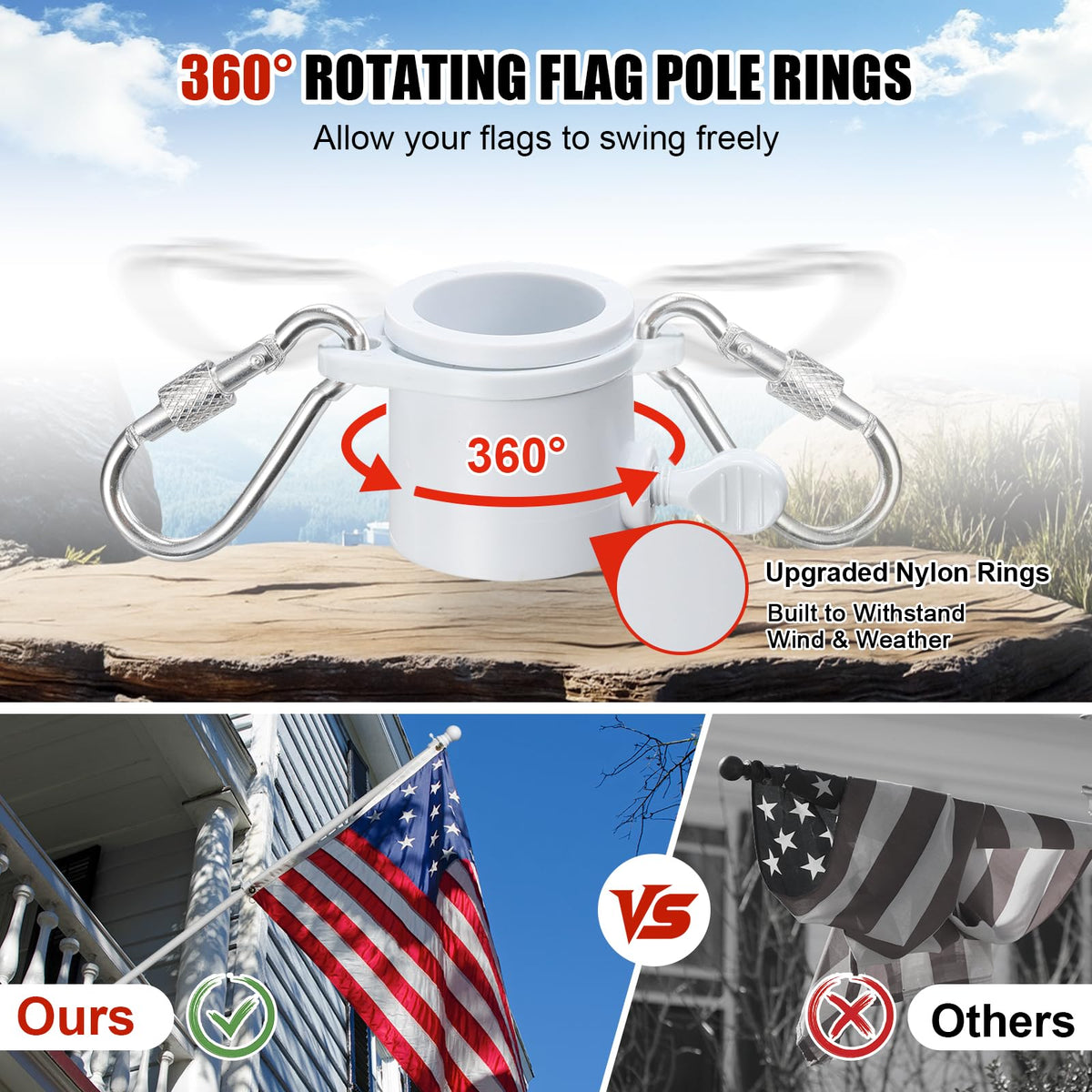 5ft Heavy Duty Stainless Steel Flag Pole A330