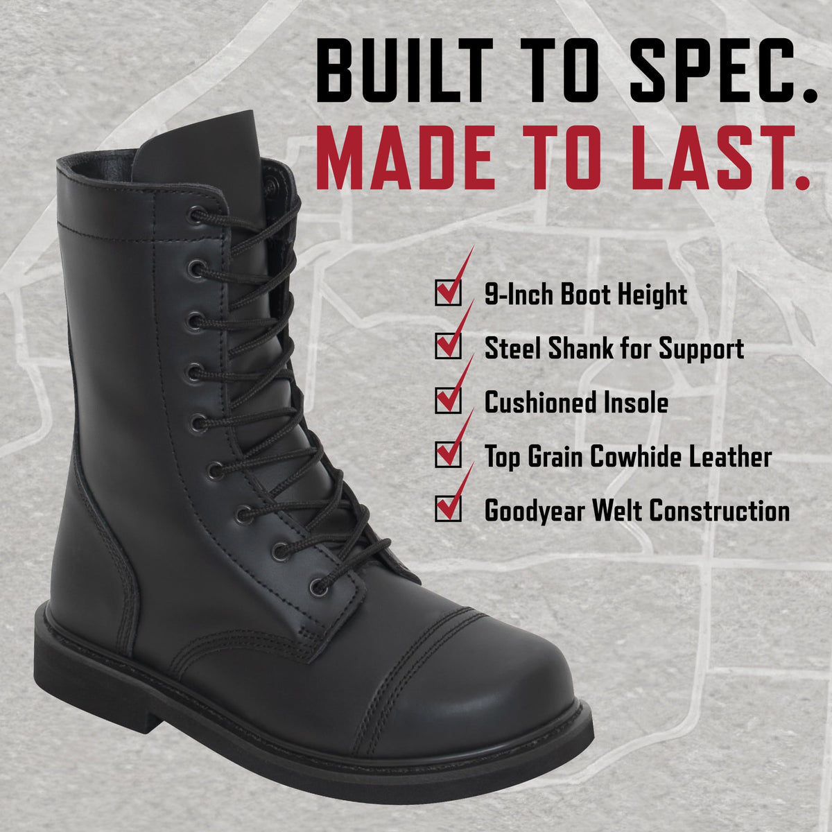 9 Inch Paratrooper Boots X86495