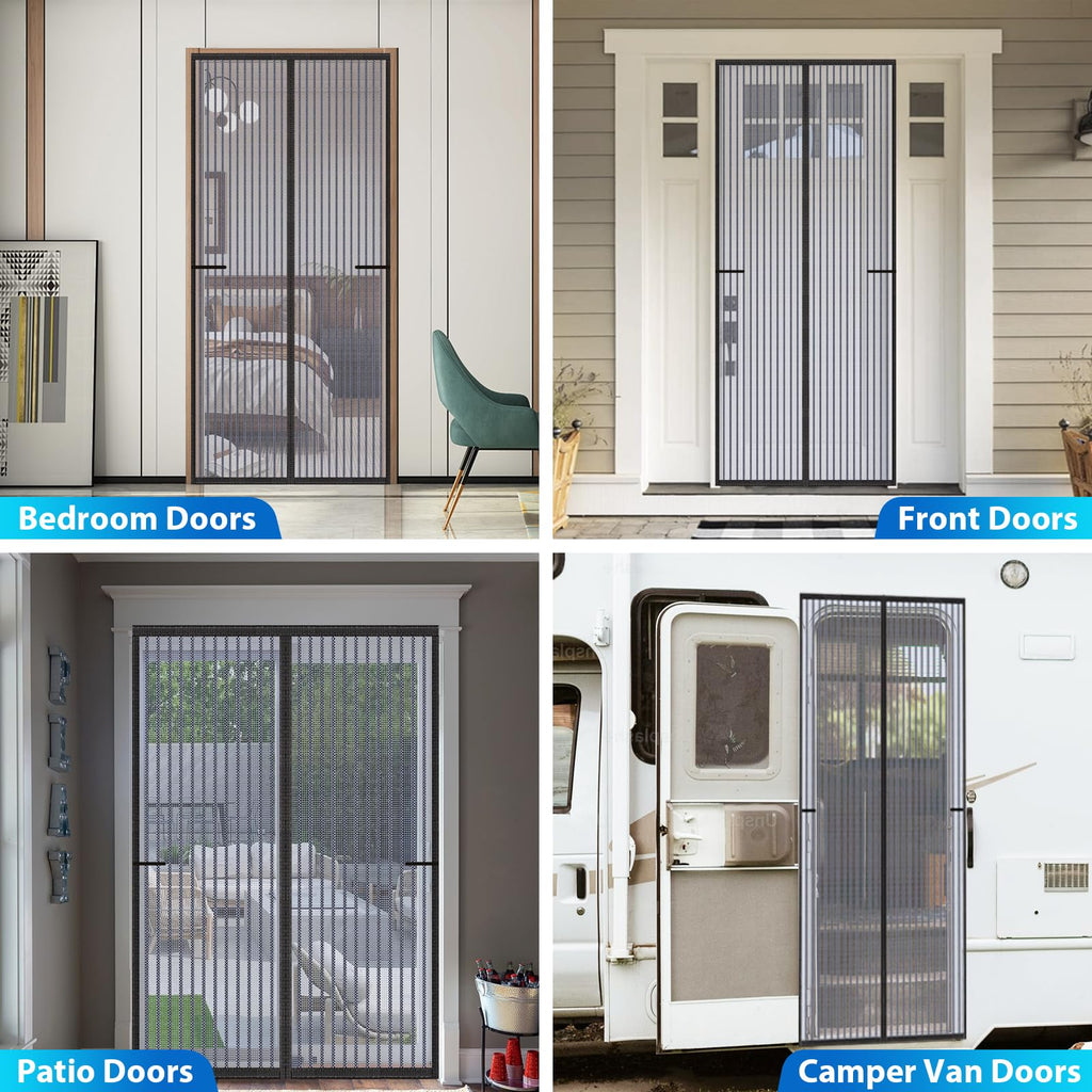Magnetic Closure Fiberglass Screen Door Mesh 36 Inch X 82 Inch R62623