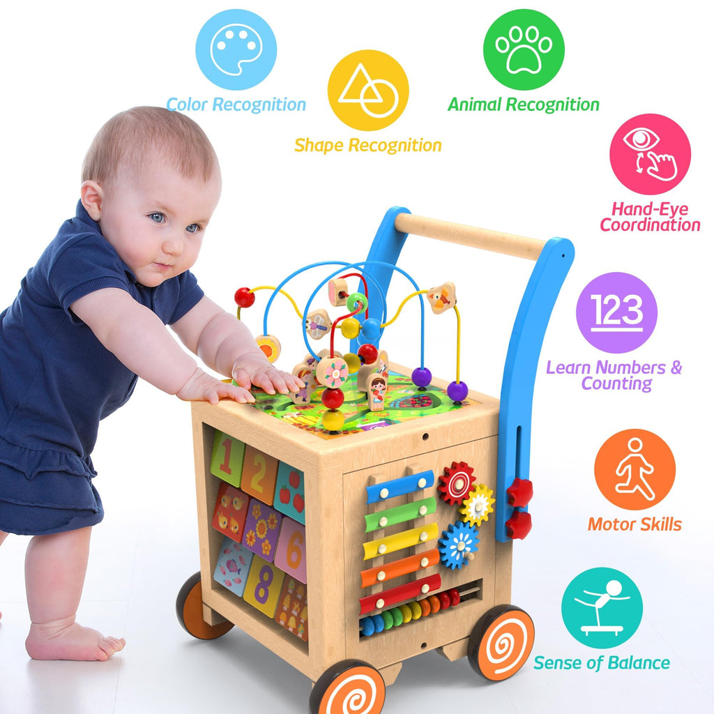 Wooden Activity Cube Walker D1660