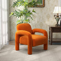 Orange Velvet Tufted Accent Chair E598