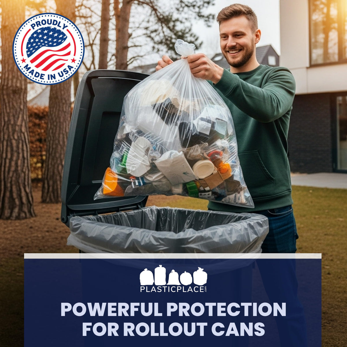 95-96 Gallon 2 Mil Clear Heavy Duty Trash Bags 25 Count L53972
