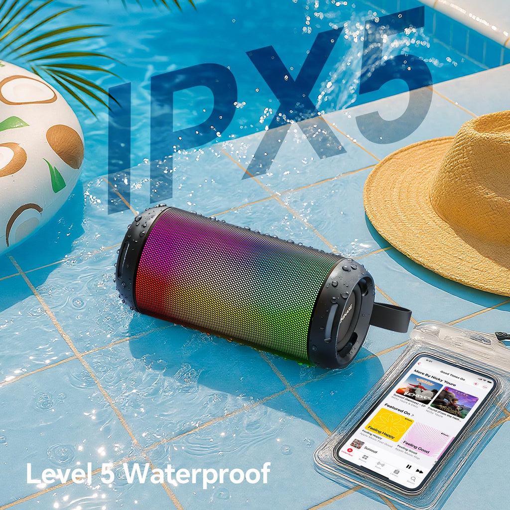Bluetooth Speaker Wireless 26W Portable IPX5 Waterproof Black M5232