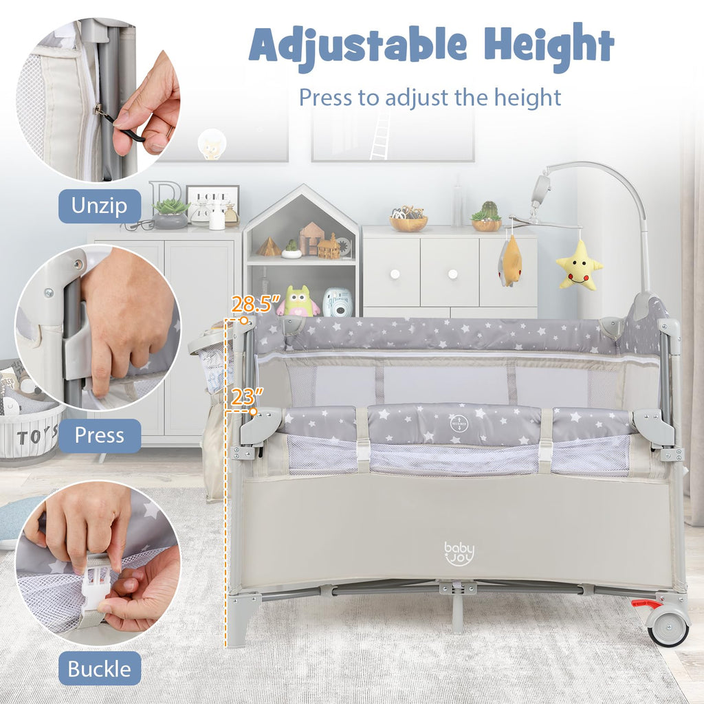 5-in-1 Pack and Play Bassinet Playard A9977