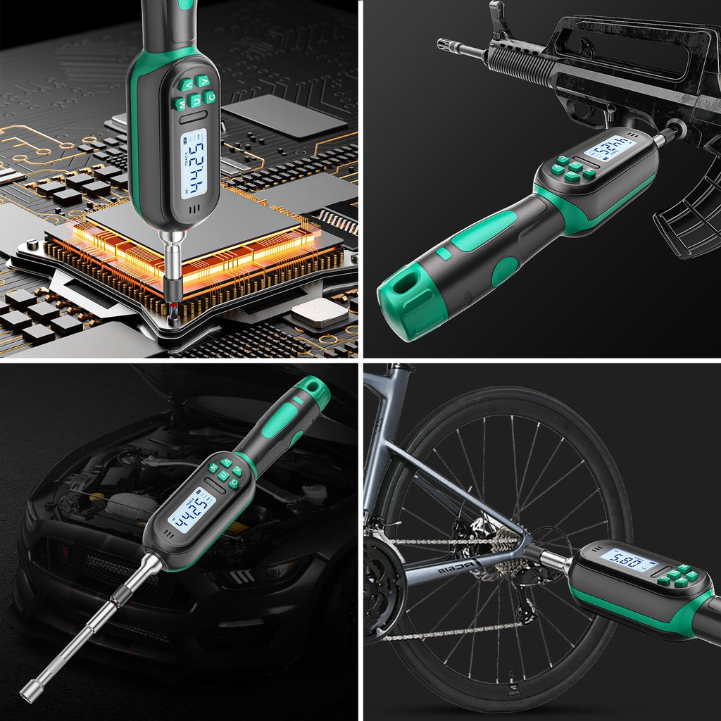 Digital Torque Screwdriver Set, 1/4″ Drive, 19 Bits, 5 Short Sockets X540028