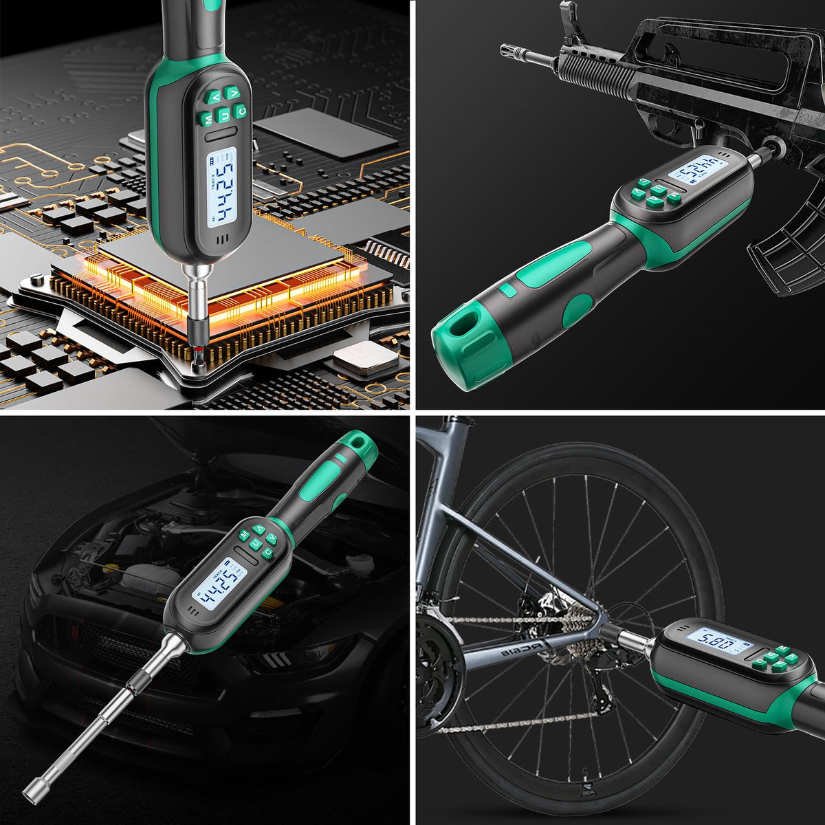 Digital Torque Screwdriver Set, 1/4″ Drive, 19 Bits, 5 Short Sockets X540028