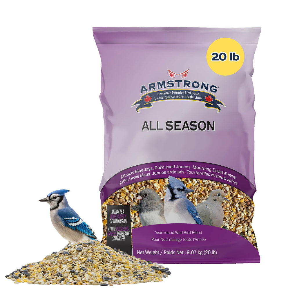 20 Pounds Bird Seed Blend with Cut Corn, Wheat, White & Red Millet, Black Oil Sunflower Seeds F8946