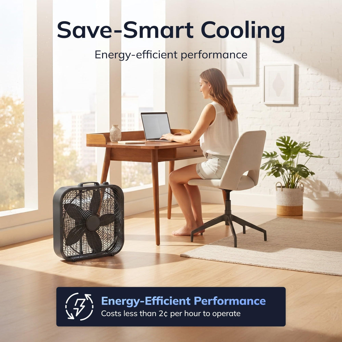 20" Classic Box Fan, 3 Speeds, Black V7977