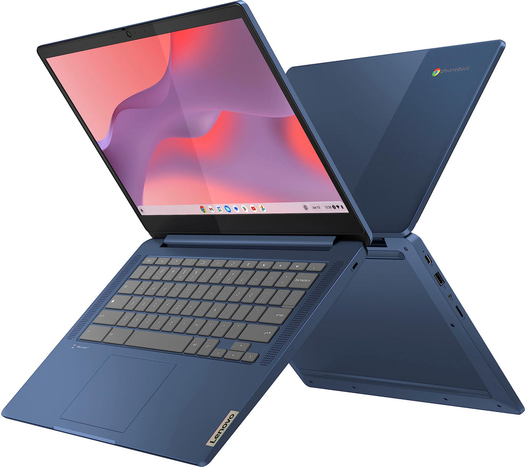 14'' FHD Touchscreen Slim Light Laptop Computer, 4GB RAM, 64GB eMMC, Chrome OS, Abyss Blue F3007