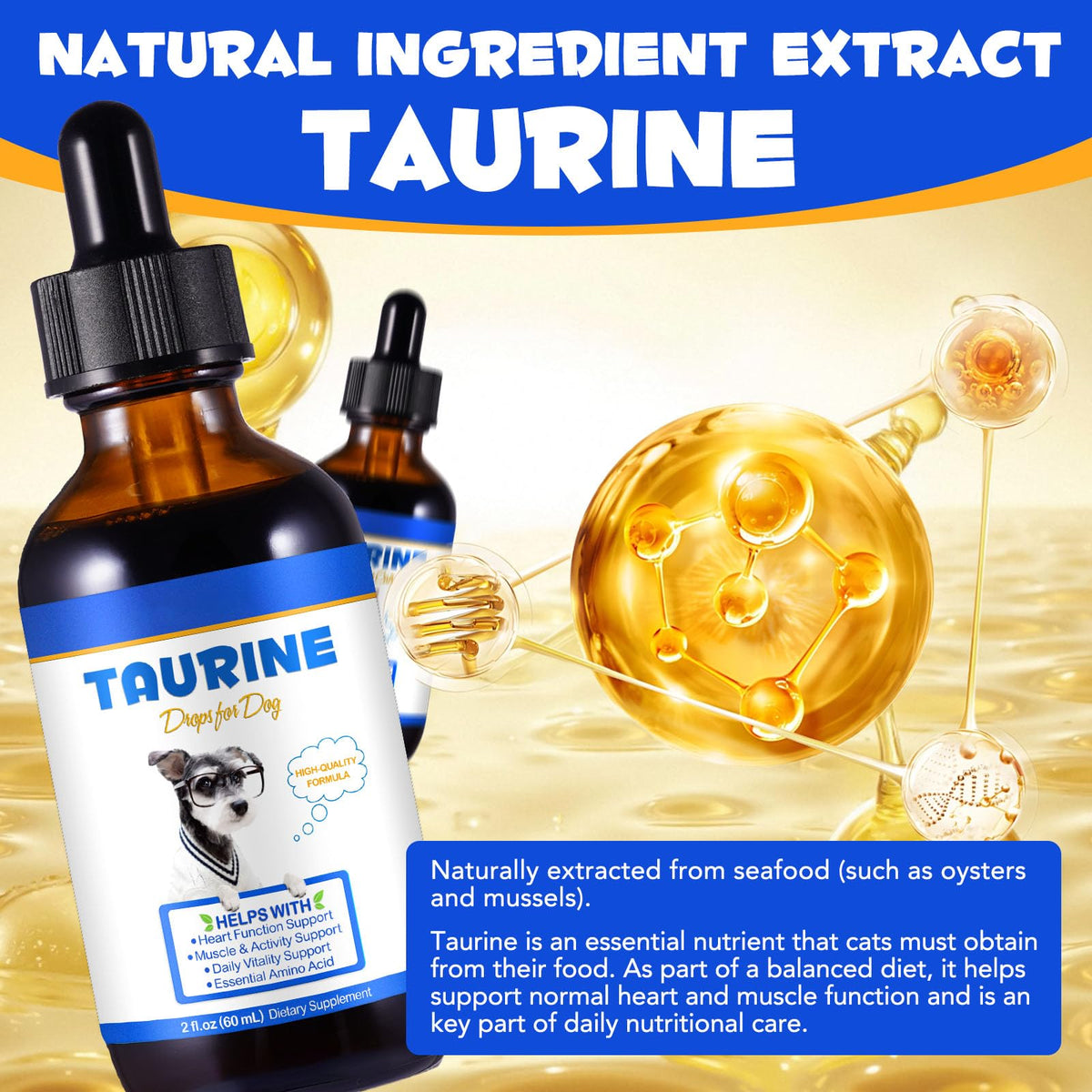 Taurine Liquid Supplement for Dogs 60ml S56041