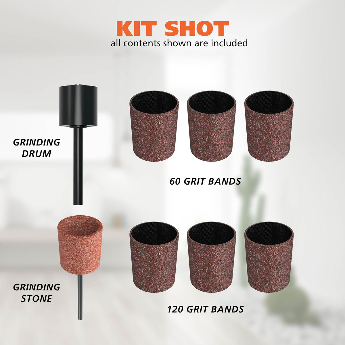 Dog Nail Grinder Replacement Accessory Kit, 8 Pieces V2165