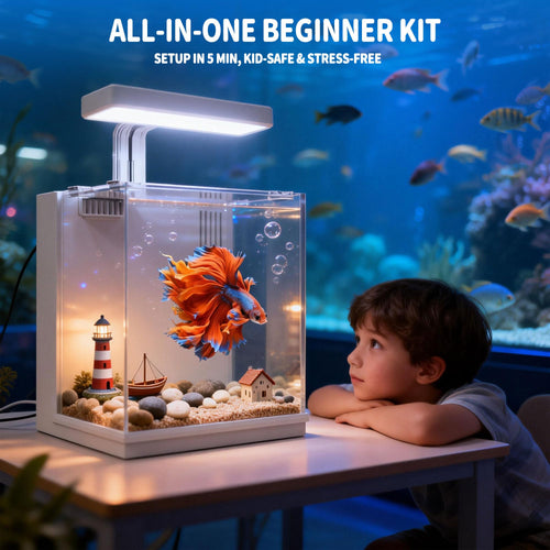 2 Gallon Aquarium Kit with Filtration & LED Light P941
