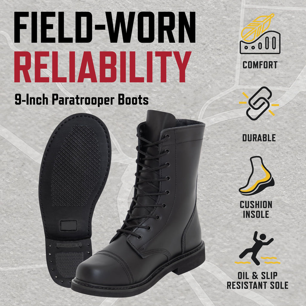 9 Inch Paratrooper Boots X86495