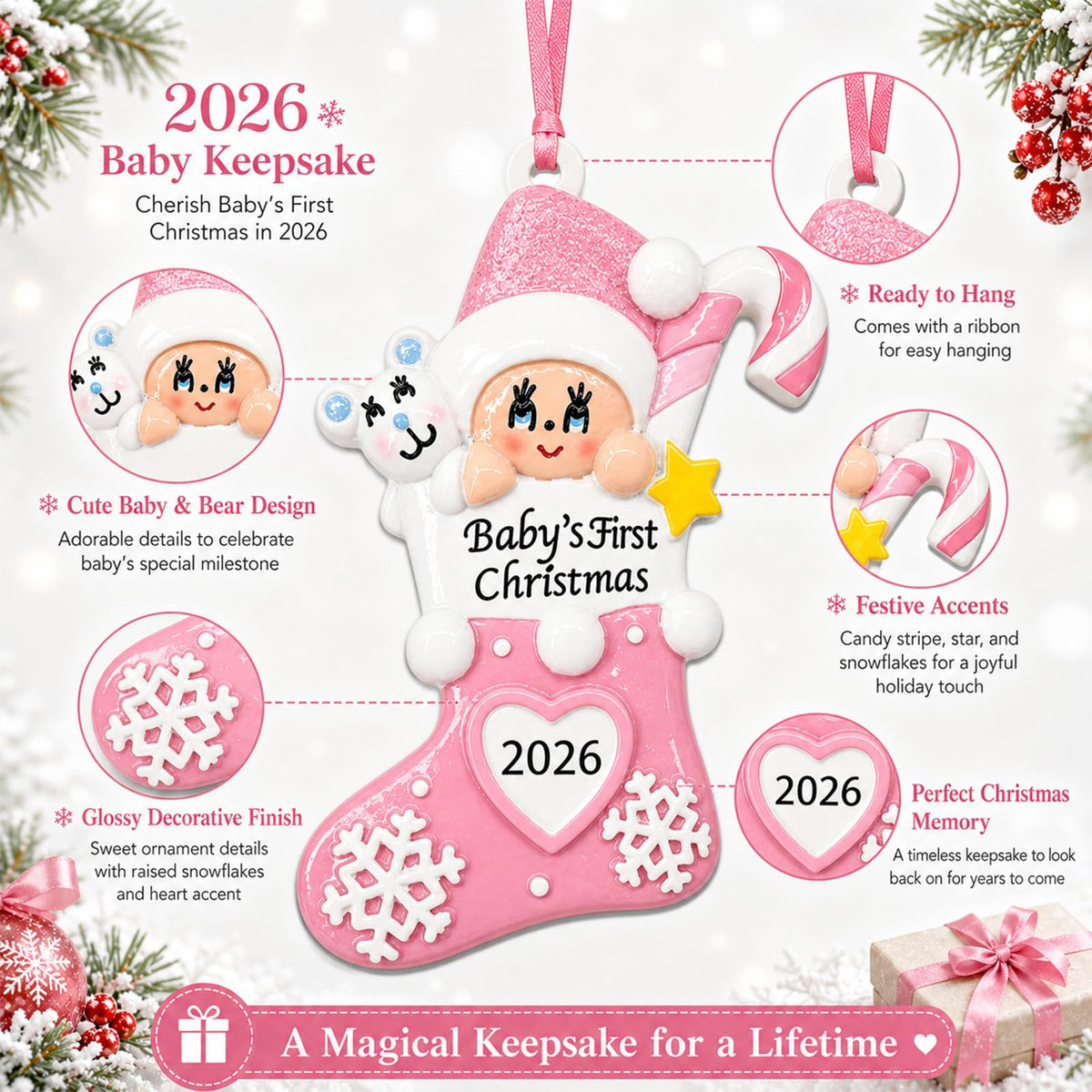 Baby's First Christmas Ornament 2026 X87205
