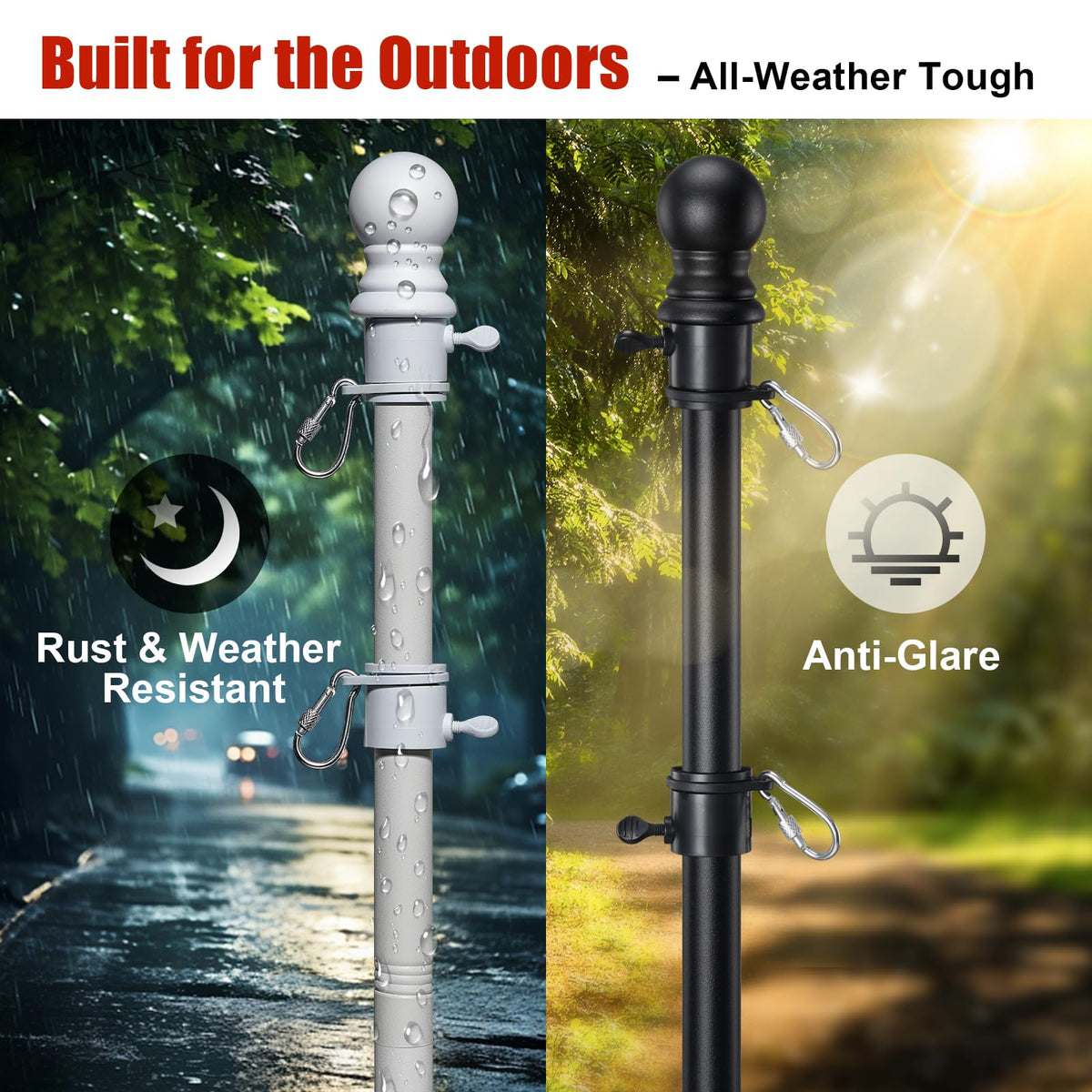5ft Heavy Duty Stainless Steel Flag Pole A330