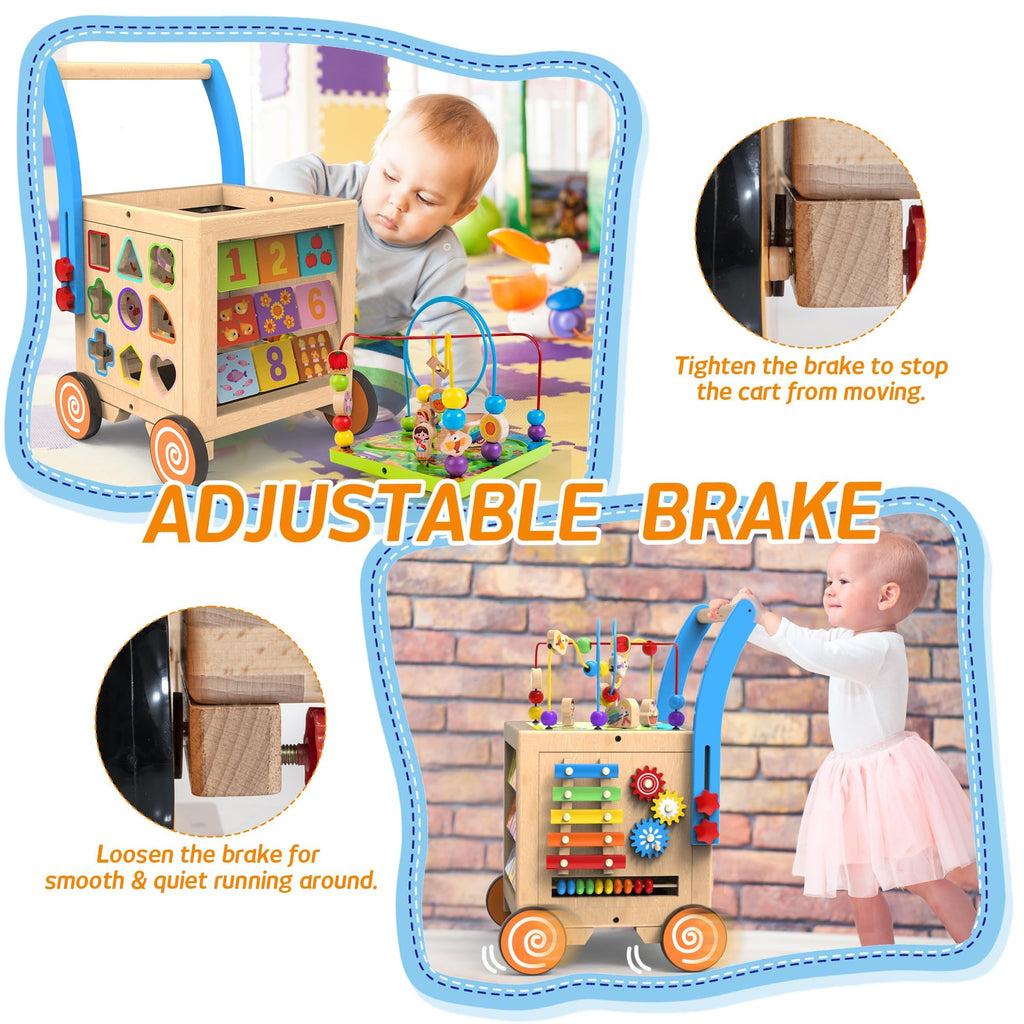 Wooden Activity Cube Walker D1660