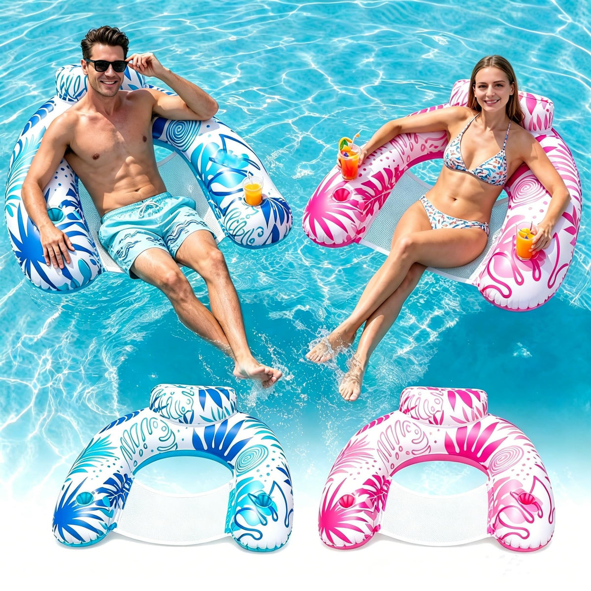 Inflatable Pool Float Chair 3 Pack M1232
