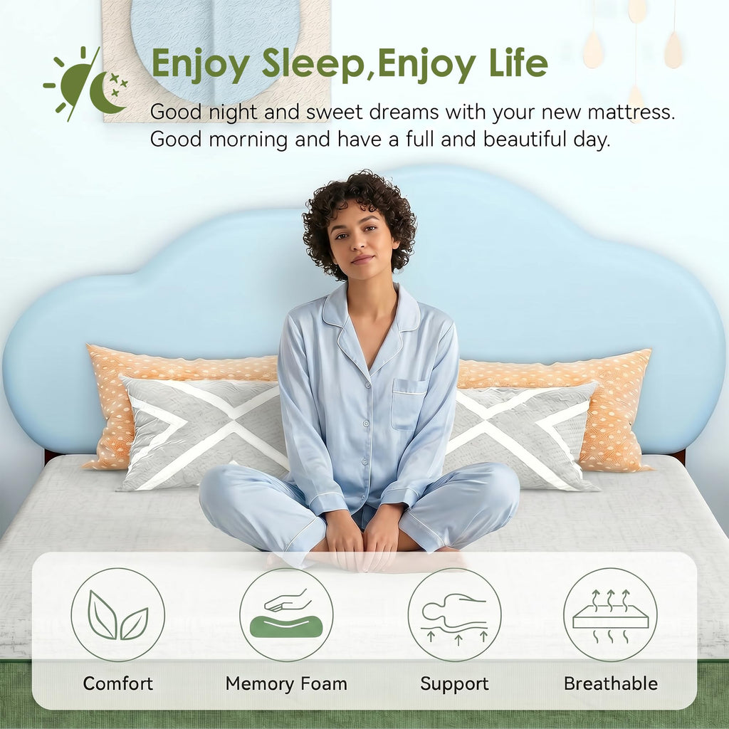 6 Inch Twin Size Cooling Gel Memory Foam Mattress Q109