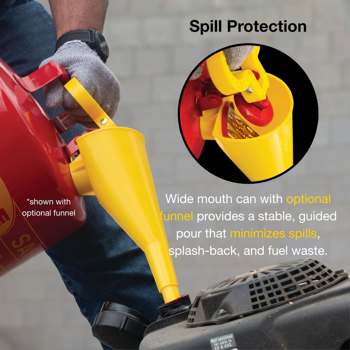 5 Gallon Type I Red Safety Gas Can S7845