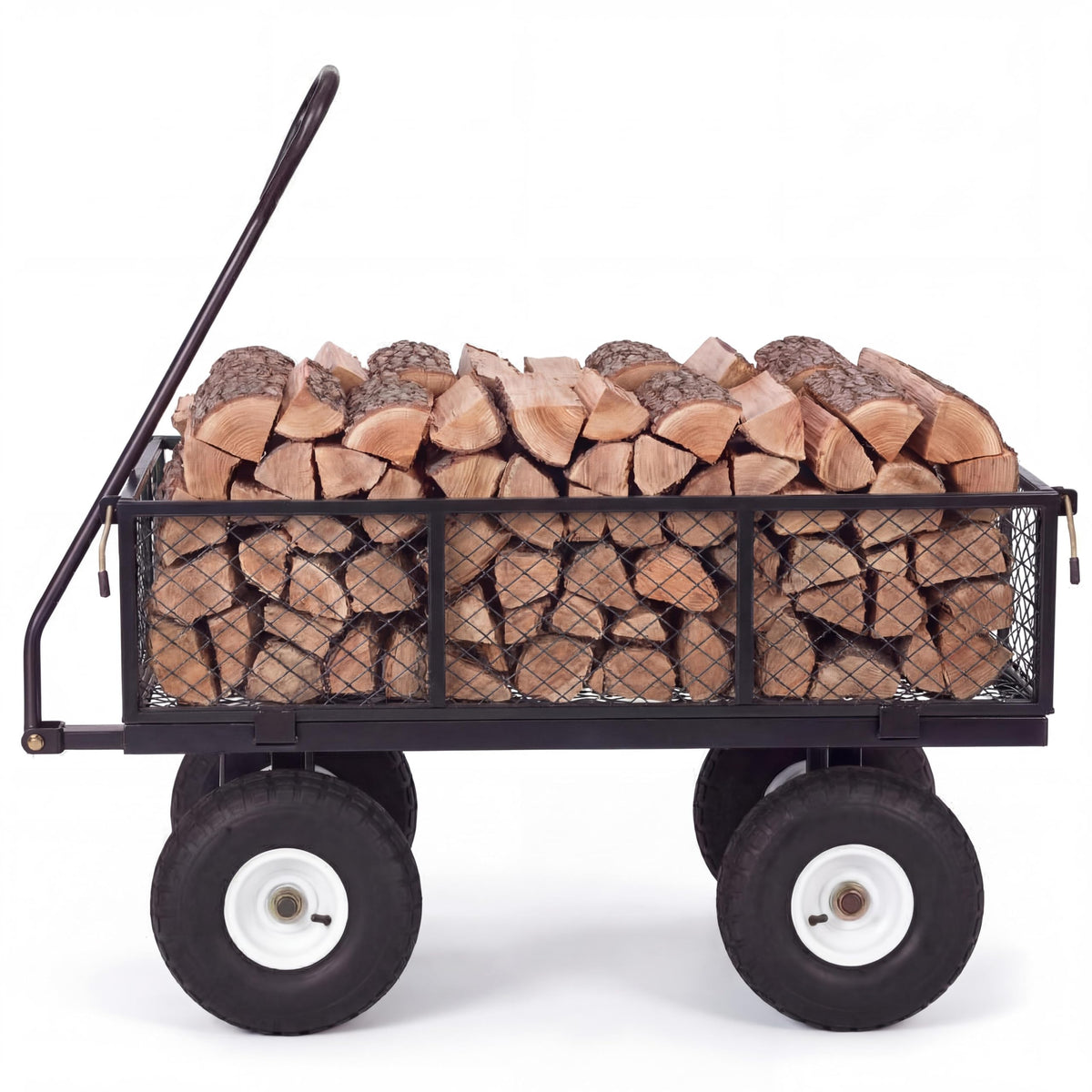 800LBS Heavy Duty Steel Garden Cart with Removable Mesh Sides F795