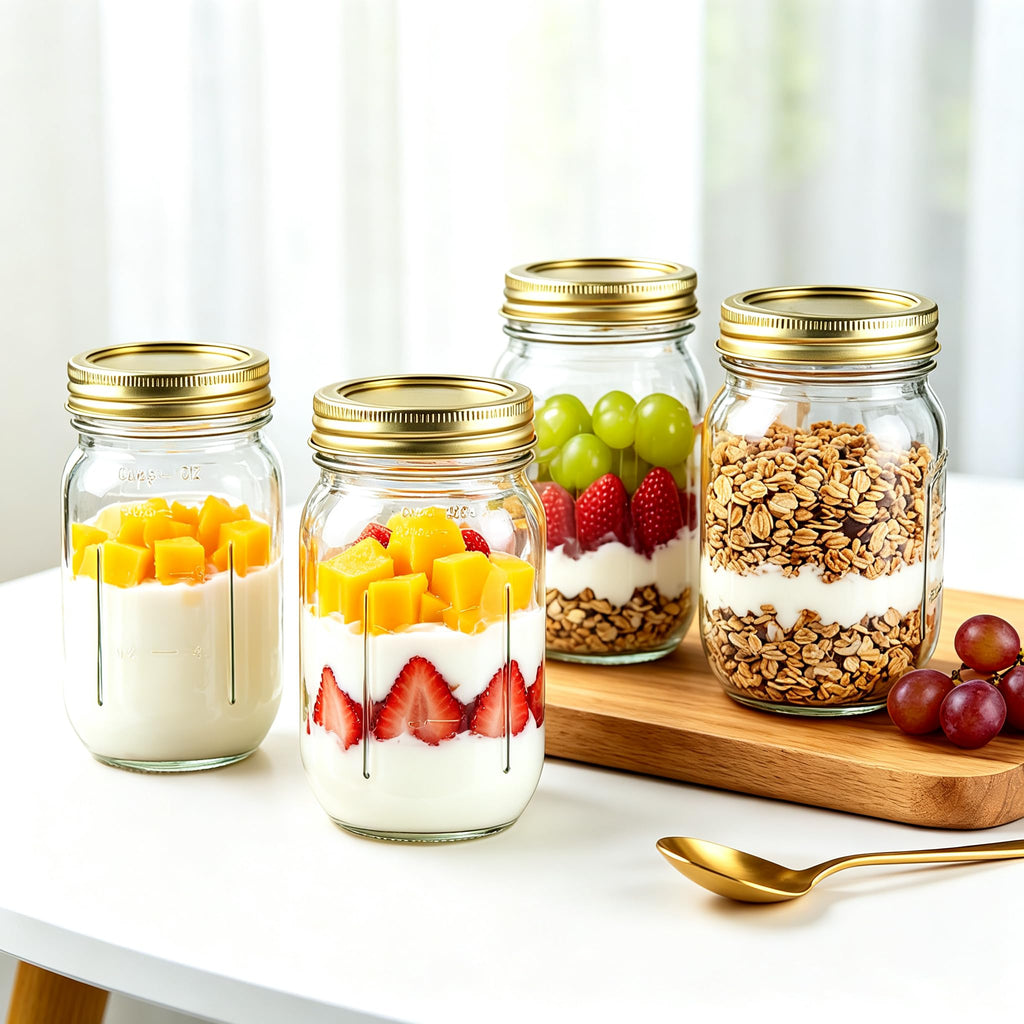 16 oz Regular Mouth Glass Mason Jars 12pk B45588