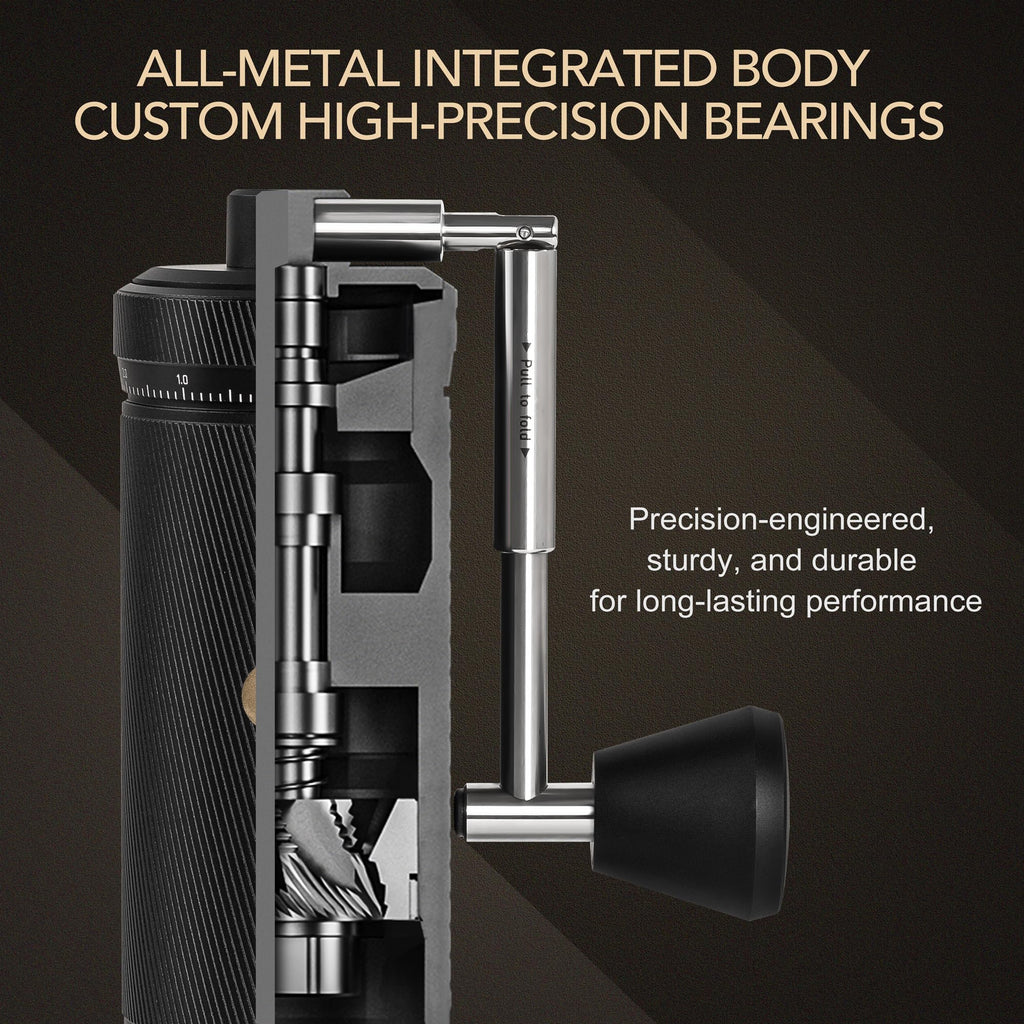 Manual Coffee Grinder with Stainless Steel Burr, Black L277