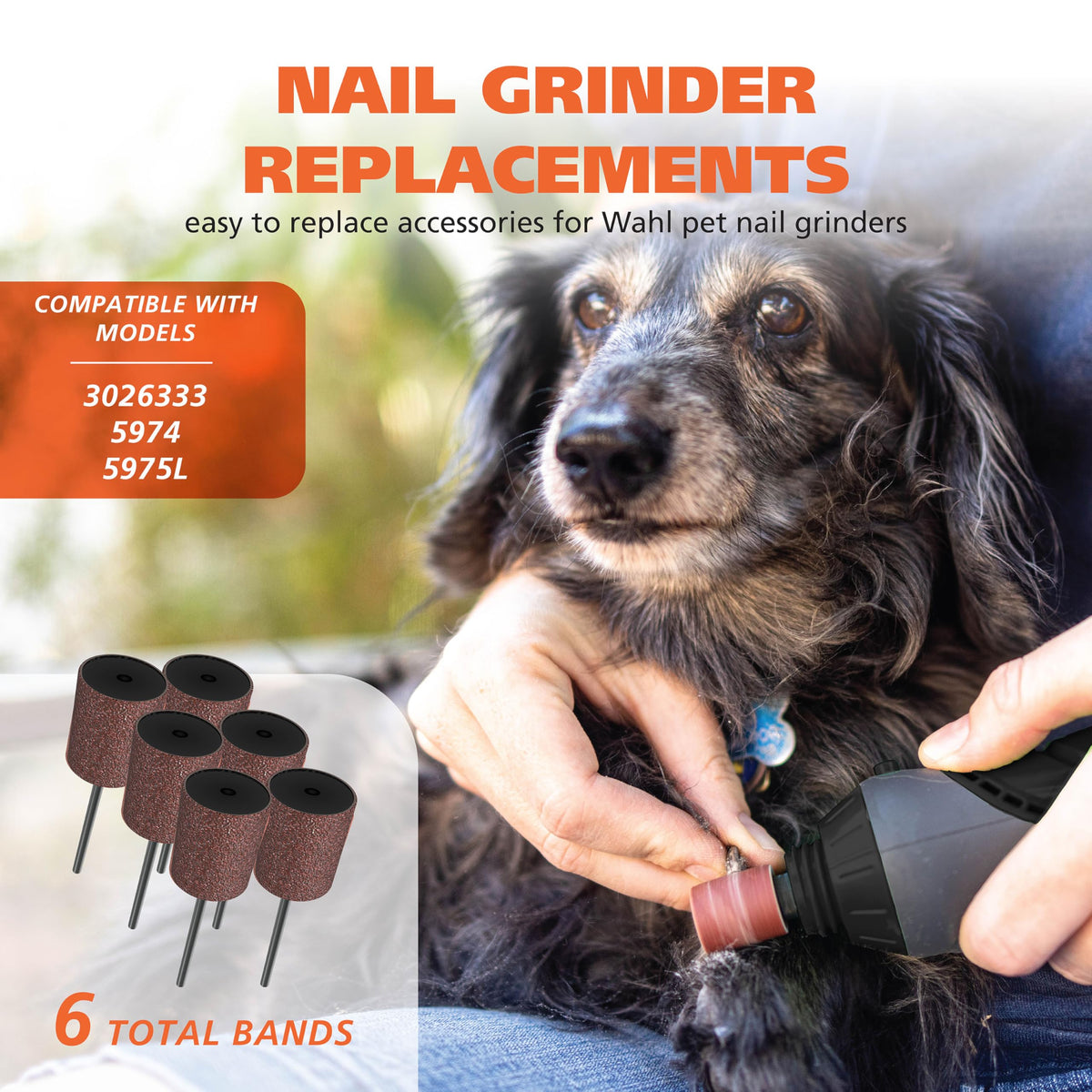 Dog Nail Grinder Replacement Accessory Kit, 8 Pieces V2165
