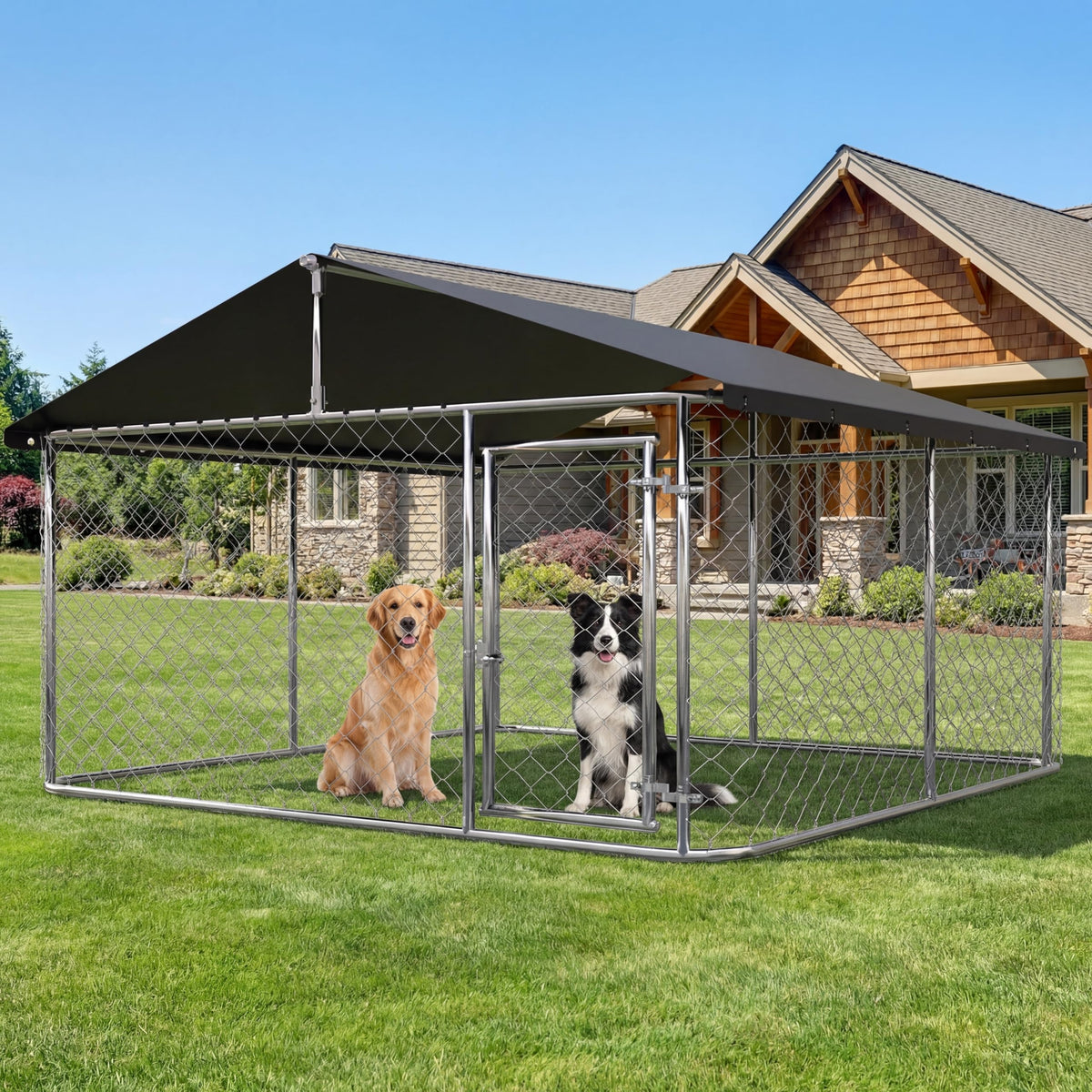 6.56'x 6.56' Heavy Duty Mesh Dog Kennel M531457