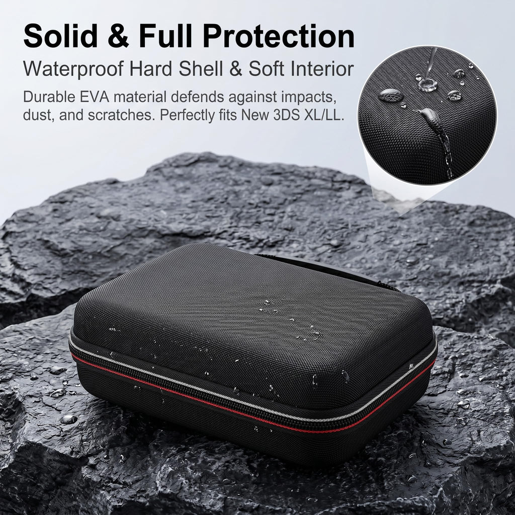 Carrying Case for New 3DS XL LL with Hard Shell and Charging Cable D2299